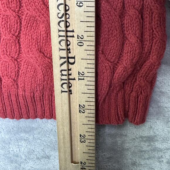 Talbots Sweater Womens Large Petite Cable Knit Turtleneck Angora Blend Pullover - Picture 8 of 8